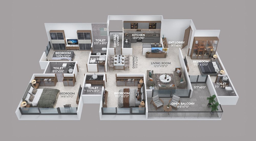 4BHK